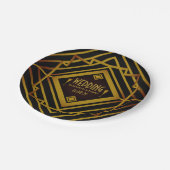 Assiettes En Carton Mariage Gatsby Gold 2020 (Angle)