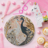 Assiettes En Carton Mariage Gold Glam Peacocks (Fête)