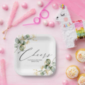 Assiettes En Carton Mariage Gold Greenery (Fête)