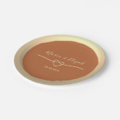 Assiettes En Carton Mariage Gold Heart de Terracotta (Angle)