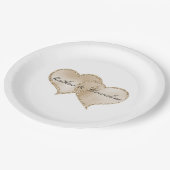 Assiettes En Carton Mariage Gold Luxe Parties scintillant Glitz Hearts (Angle)