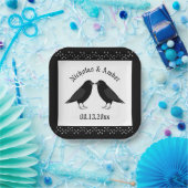 Assiettes En Carton Mariage gothique Baiser Ravens Personnalisé (Fête)