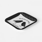 Assiettes En Carton Mariage gothique Baiser Ravens Personnalisé (Angulaire)