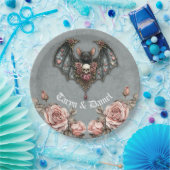 Assiettes En Carton Mariage gothique de chauve-souris (Fête)