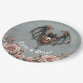 Assiettes En Carton Mariage gothique de chauve-souris (Angle)