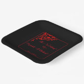 Assiettes En Carton Mariage gothique foncé (Angulaire)