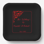 Assiettes En Carton Mariage gothique foncé (Recto)