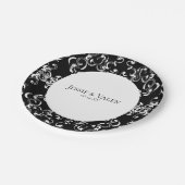 Assiettes En Carton Mariage gothique noir et blanc (Angle)