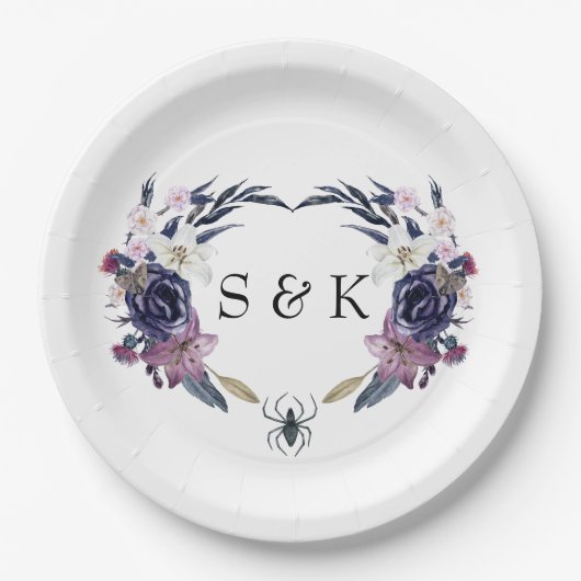 Assiettes En Carton Mariage Halloween (Devant)