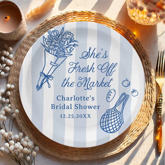 Assiettes En Carton Mariage Handrawn Frais sortis du Marché