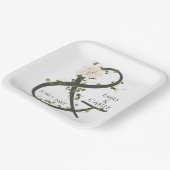 Assiettes En Carton Mariage Hydrangea et Ivy Ampersand (Angulaire)