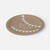 Assiettes En Carton Mariage inspiré de carte d'étamine d'oeillet (Angle)