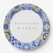 Assiettes En Carton Mariage ivoire minimaliste (Devant)