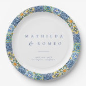 Assiettes En Carton Mariage ivoire minimaliste (Devant)