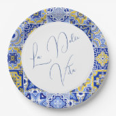 Assiettes En Carton Mariage ivoire minimaliste (Devant)