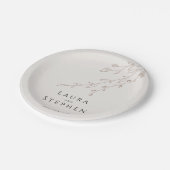 Assiettes En Carton Mariage ivoire neutre simple (Angle)