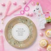 Assiettes En Carton Mariage Kraft Rustique de Verdure (Fête)