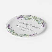 Assiettes En Carton Mariage lavender eucalyptus m mrs noms de coeur (Angle)