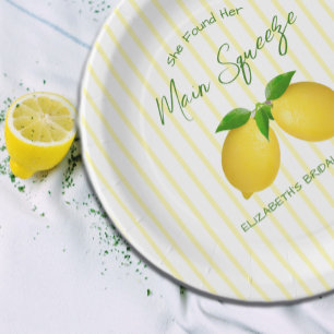 Assiettes En Carton Mariage Lemon Main Squeeze
