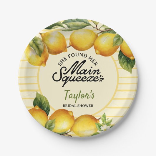 Assiettes En Carton Mariage Lemon Shower (Devant)