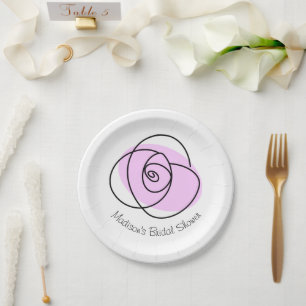 Assiettes En Carton Mariage Lilac Bridal Shower rond
