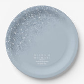 Assiettes En Carton Mariage Lt Dusty Blue ID889 (Devant)