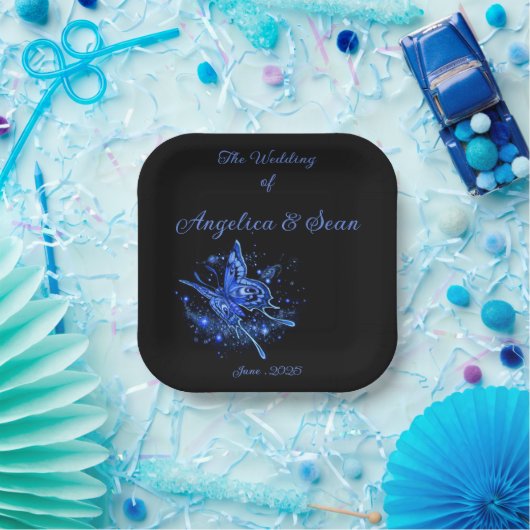 Assiettes En Carton Mariage magique lunaire Moth (Fête)