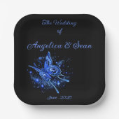 Assiettes En Carton Mariage magique lunaire Moth (Recto)