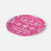 Assiettes En Carton Mariage Mariage rose-chaud Picado mexicain (Angle)