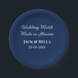 Assiettes En Carton Mariage Match fait au ciel mariage faveurs bleu<br><div class="desc">conception</div>