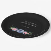 Assiettes En Carton Mariage métaphysique floral de rose de phase de lu (Angle)