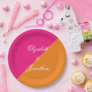 Assiettes En Carton Mariage minimaliste mélange et assorti de lever de
