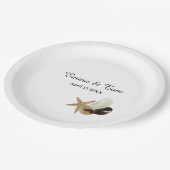 Assiettes En Carton Mariage minimaliste sur la plage (Angle)
