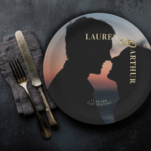 Assiettes En Carton Mariage minimaliste ultra chic et moderne avec pho