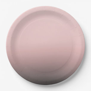 Assiettes En Carton Mariage Moderne Chic avec Ombré Rose et Noir