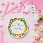 Assiettes En Carton Mariage Moderne d'Été Oranges Citron Citrus (Fête)