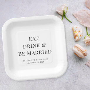 Assiettes En Carton Mariage Moderne Manger Boire Être Marié