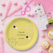 Assiettes En Carton Mariage moderne rétro du milieu du siècle (Fête)