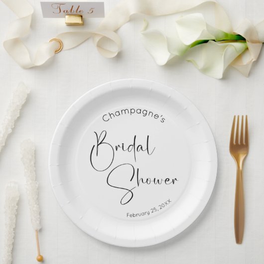 Assiettes En Carton Mariage Moderne : Shower de Mariée (Mariage)