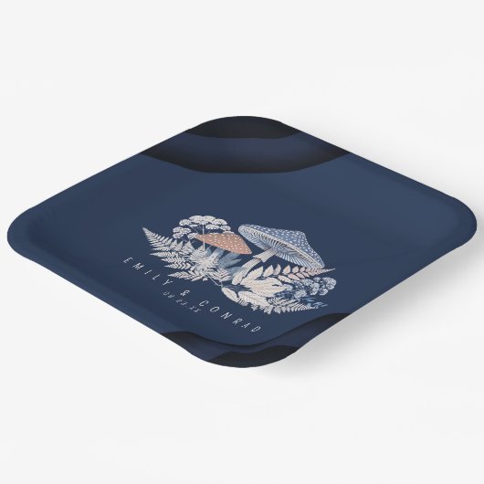 Assiettes En Carton Mariage Motif sauvage et capricieux ID1110 (Angulaire)