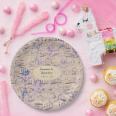 Assiettes En Carton Mariage Notes de Musique Éphémère Lavande (Fête)