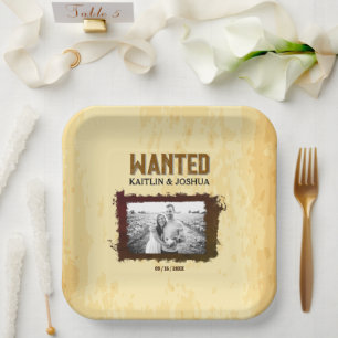 Assiettes En Carton Mariage occidental rustique 🤠 photo RECHERCHÉE