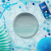 Assiettes En Carton Mariage Ombré turquoise (Fête)