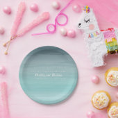 Assiettes En Carton Mariage Ombré turquoise (Fête)