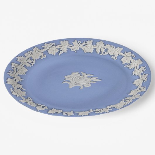Assiettes En Carton Mariage ou fête prénatale de style Wedgwood en jas (Angle)