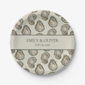 Assiettes En Carton Mariage Oyster Shells (Devant)