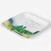 Assiettes En Carton Mariage paysager Chic Campagne Mountain River (Angulaire)