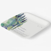 Assiettes En Carton Mariage paysager minimal de pin doux (Angulaire)