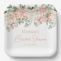 Mariage Peach Ivory Fleur Bridal Shower