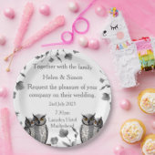 Assiettes En Carton Mariage Personnalisé (Fête)